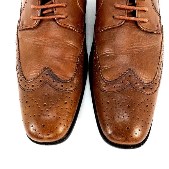 Vionic Mens Dress Shoes Size 10 Harrison Brown Leather Wingtip Oxford Business